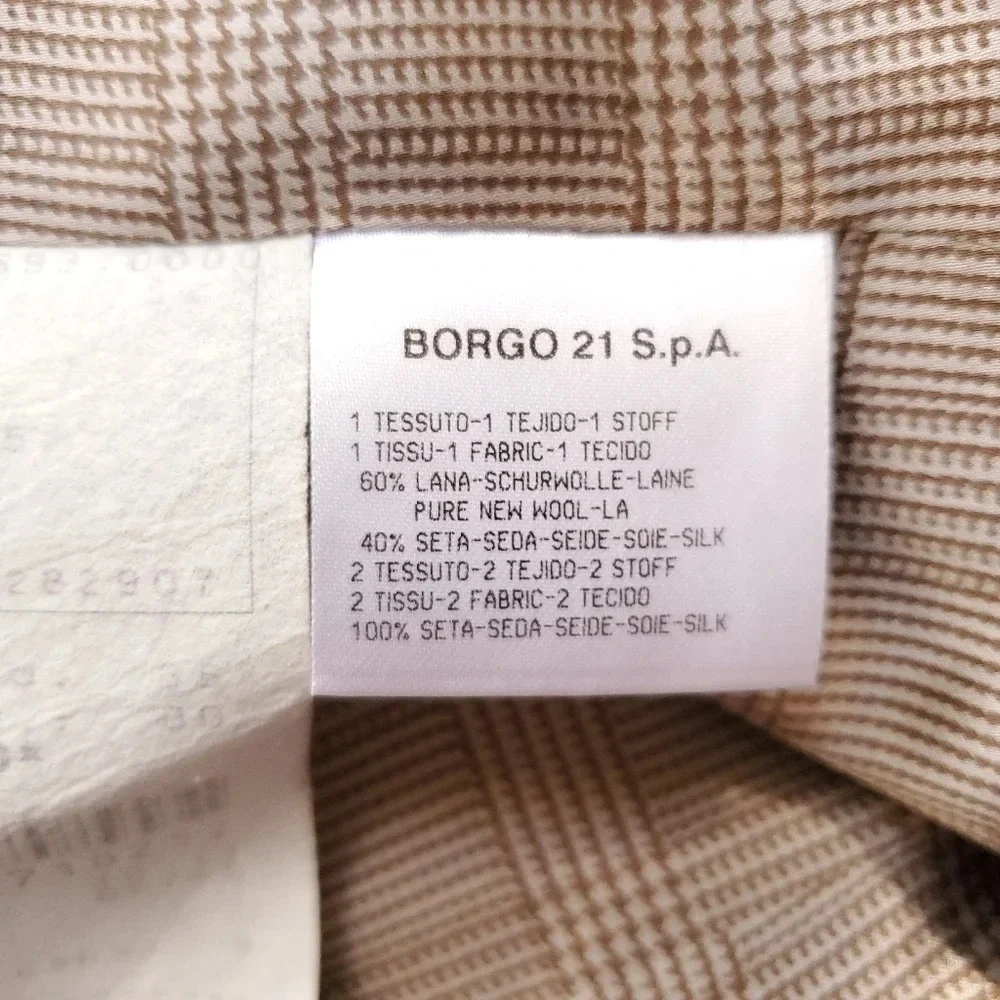 Giorgio Armani Wool Silk Blazer Womens Size 38 Beige Tan Lined Jacket 2 Button - Picture 14 of 16